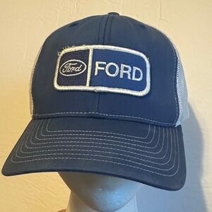 Ford Navy and White Mesh Cap
